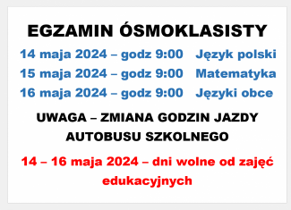 EGZAMIN ÓSMOKLASISTY