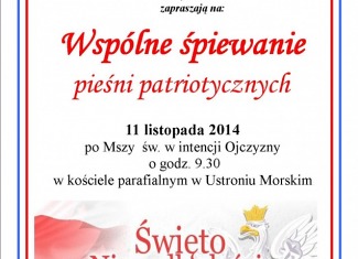 Wspólne śpiewanie pieśni patriotycznych